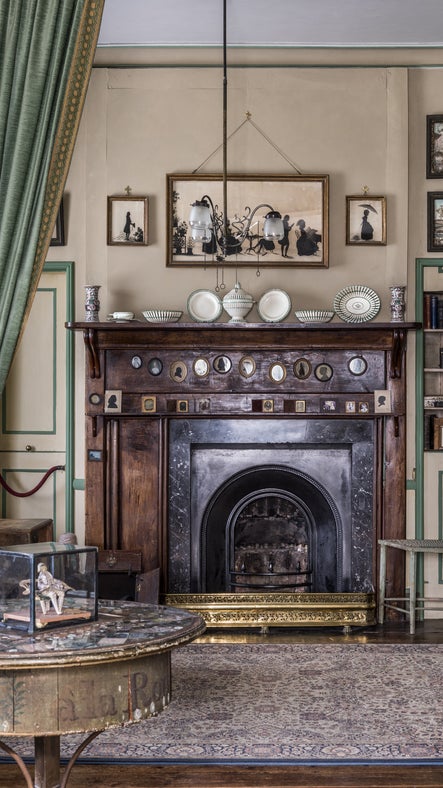View of the Drawing Room at A la Ronde towards the fireplace.